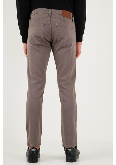 Buratti Pamuklu Regular Fit Normal Bel Boru Paça Jeans Erkek Kot Pantolon 2211C40Parma Toprak