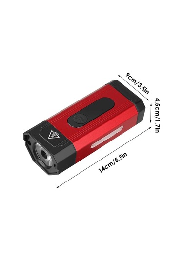 Xbyc 6127 800 Lümen Bisiklet Ön Lamba Far Aydınlatma Usb Şarjlı Kırmızı Siyah