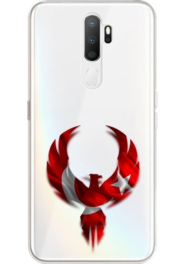 Oppo A5 2020 Uyumlu Türk Anka Desenli Silikon Kılıf