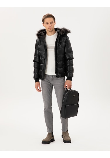Pierre Cardin Erkek Siyah Deri Mont-kaban 50300556-001 Siyah