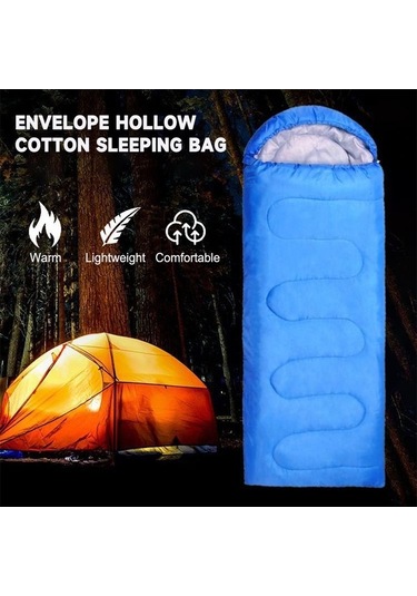 Pazly 4 Mevsim Kamp Uyku Tulumu - Hafif, Konforlu Rüzgar Geçirmez Lacivert - Safir Mavi, Haki Yeşili Renk Seçenekleri - Kamp Ve Seyahat İçin İdeal Lacivert