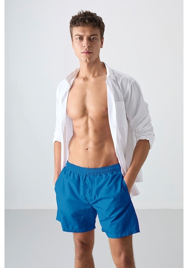 Tommylife Saks Hızlı Kuruyan Standart Fit Erkek Deniz Şortu - 81237