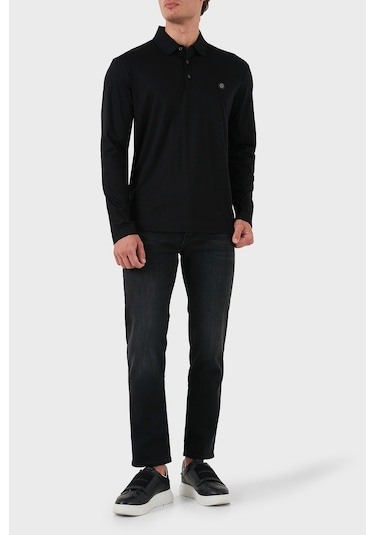 Boss Erkek Polo Yaka Sweat 50523917 001 Siyah Siyah Boss Erkek Polo Yaka Sweat 50523917 001 Siyah Siyah