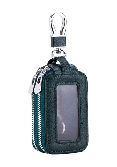 Çift Katmanlı Araba Anahtarı Kılıfı, Ic Çipli Çok İşlevli Deri Fermuarlı Anahtar Kılıfı Diğer