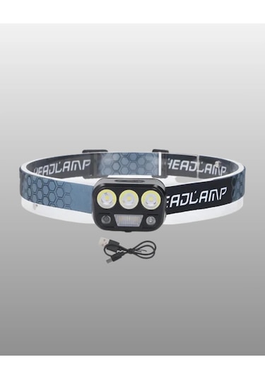 Usb Şarjlı Led Kafa Lambası 300 Lümen Güç Göstergeli Diğer
