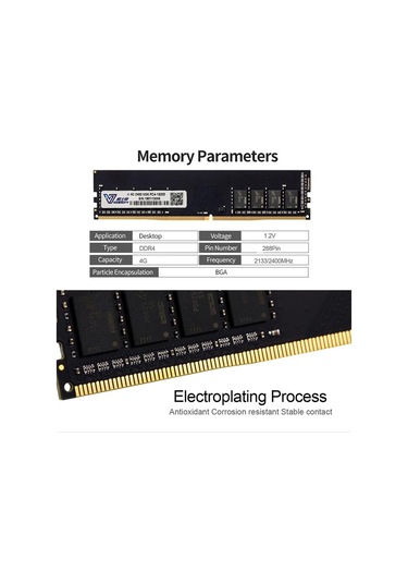 Masaüstü Bellek Ddr4 4g 8g 2133mhz/2400mhz/2666mhz 288pin 1.2v Bilgisayar Ram Masaüstü Belleği 2400 Mhz 4 Gb