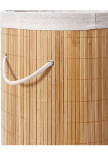 Dekoratif Doğal Oval Banyo Bambu Kirli Çamaşır Sepeti Diğer