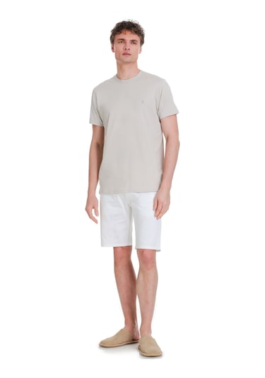 Taş Regular Fit 100% Pamuk Bisiklet Yaka Tişört 1996542 Taş-01