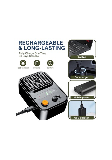 Geeroyoo Taşınabilir Güçlü Ultrasonik Köpek Kovucu, Yeşil, Uzun Pil Ömrü, Otomatik Havlama Durdurucu, Su Geçirmez Tasarım