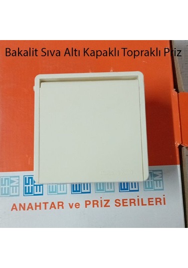Bakalit Sıva Altı Kapaklı Topraklı Priz