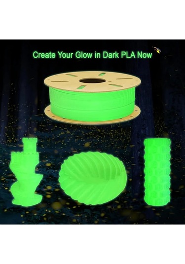 Brightnova Karanlıkta Parlayan Pla 3d Yazıcı Filamenti 1.75mm Luminous Green 1kg 2.2 Lbs Spool Güçlü Yapışma