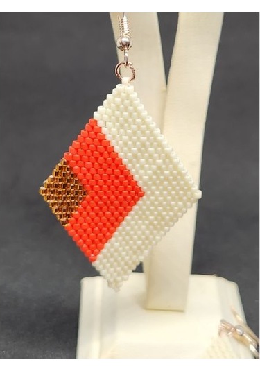 Harmel Jewelry Miyuki Üç Renk Küpe Çok Renkli