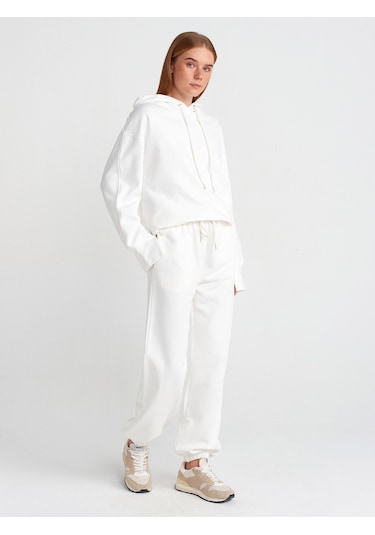 Dilvin 70458 Basic Jogger Pantolon Ekru