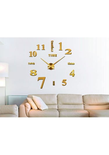 Mufunye Geniş Ekranlı Ev Dekoru Makyaj Aynası Duvar Saati 47 İnç Gümüş Renkli Dıy Kurulum Kolay Kullanıma Uygun Gümüş