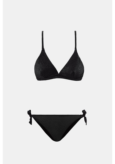 Bali Siyah Dolgusuz Üçgen Bikini Takım Siyah