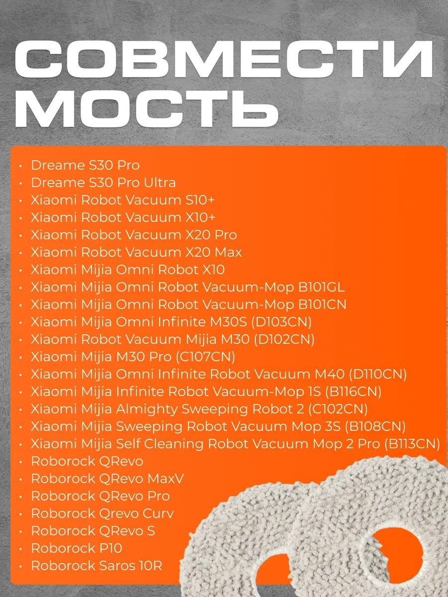 Xiaomi Dreame L10 / S10 / X10 Robot Süpürge İçin Mop Başlıkları 206798345