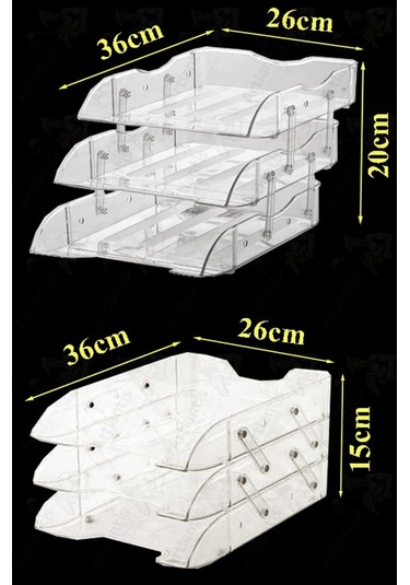 Evrak Rafı 3 Lü Masaüstü 1 Paket Plastik Evrak Rafı Masa Üstü Şeffaf Hareketli A4 Dosya Düzenliyici Kağıt Tepsisi Şeffaf