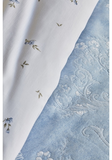 Karaca Home Charleen Çift Kişilik Yatak Örtüsü Mavi 200.22.14.0447