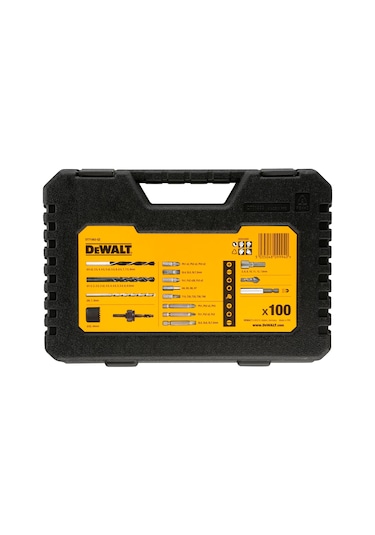 Dewalt DT71563-QZ Metal Ahşap Duvar Vidalama Testere Matkap Ucu Seti 100 Parça