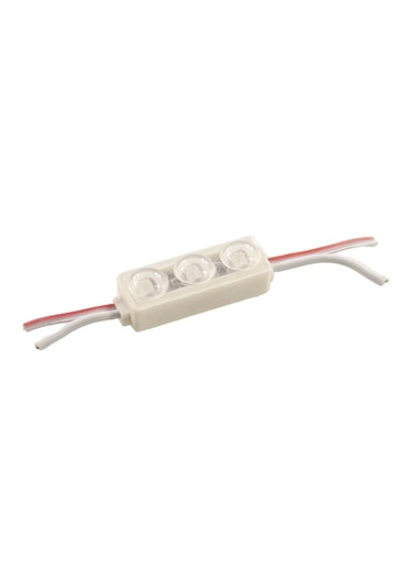 3'Lü Mercekli Mini Modül Led - Mavi 12V 0.5W