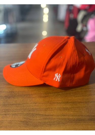 Hamze Ny Yankees Turuncu Renk Trucker Model Cap Şapka Turuncu