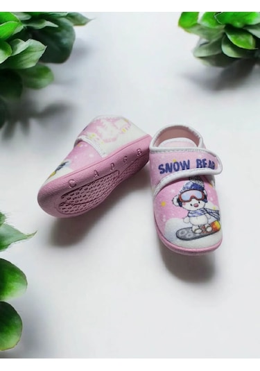 Çocuk Tam Ortopedik Cırtlı Ev Kreş Okul Panduf Pembe