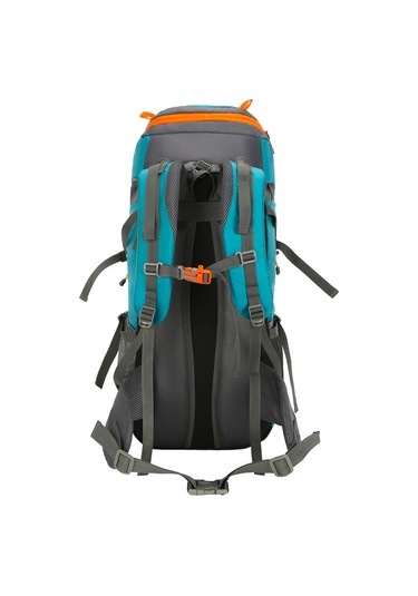 Ranyeek Yeni 60l Açık Mavi Dayanıklı Nylon Sırt Çantası, Hiking Ve Kamp İçin Hafif Outdoor Çanta, Yağmurluk Hediye Mavi