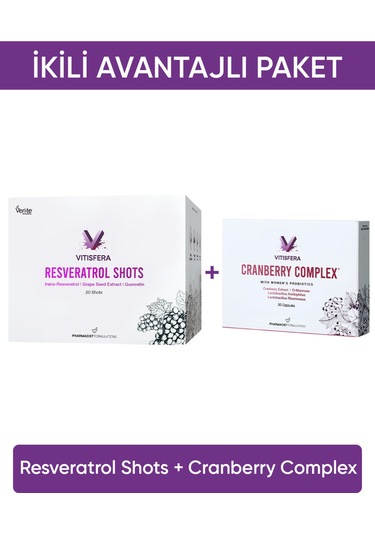 Ikili Avantajlı Paket 3 Resveratrol Shots + Cranberry Complex