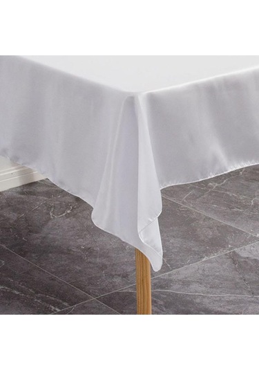 Sones Otel Ziyafet Düğün Dekorasyonu İçin Düz Renk Dikdörtgen Parlak Masa Örtüsü Saten Masa Örtüleri, Boyut: 145x200cm Şarap Kırmızısı Diğer