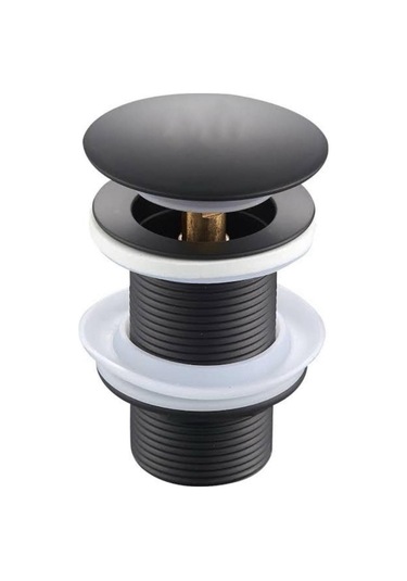 Boheme S Tipi Bas-çek Paslanmaz Lavabo Sifonu Siyah Siyah