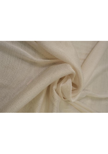 Murcia Dökümlü Tül Perde Pilesiz Krem