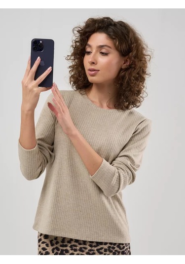 Sherbi Sweatshirt Uzun Kollu "lapsha" 265482738 Bej