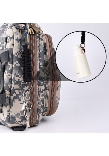 Kangvka Skyfox Nylon Paracord Anahtarlık Seti 1.2m 220kg Yük Dayanımı 420 Çelik Airtag Kılıfı Dahil