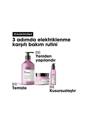 L'Oréal Professionnel Serie Expert Liss Unlimited Elektriklenme Karşıtı Yumuşaklık Veren Şampuan 500 ML