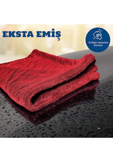 Tomahawk Mikrofiber Araba Temizleme Havlusu Çift Taraflı 1200 Gsm Premium Araç Bakım Ultra Emici 50x80
