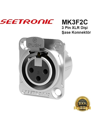 Seetronic Mk3F2C 3 Pin Xlr Dişi Şase Konnektör 10 Lu