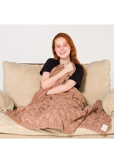 Serenita Saç Örgü Triko Tv Battaniyesi Throw Koltuk Şalı (538861470)-110X160