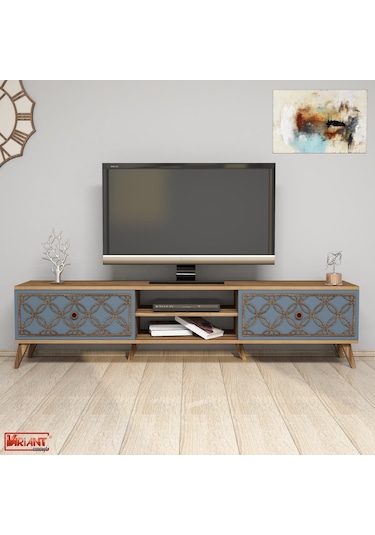 Variant Class Tv Ünitesi - Ceviz / Mavi (Kalsedon)