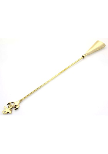 Pirinç Denizci Çapalı Saplı Ayakkabı Çekeceği Kerata 54cm