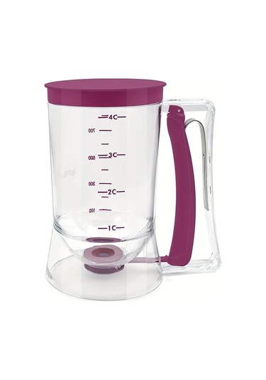 Maxaccess Mor Katlama Hamur Dağıtıcı - Pancake Cupcake İçin Pratik Katlanır Mutfak Aleti