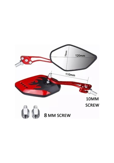 Reedark Motosiklet Dikiz Aynası Geniş Açı Lmk00051b Evrensel Siyah