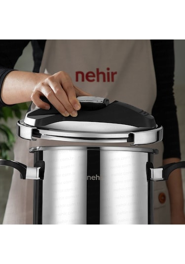 Nehir Silver Matik Paslanmaz Çelik 5 Litre Düdüklü Tencere