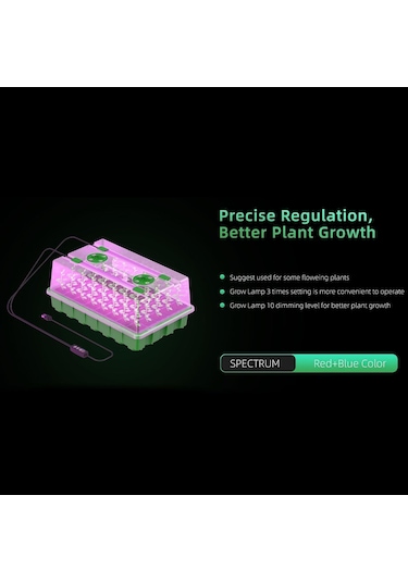 Homyl Tohum Başlatma Tepsisi Grow Light Full