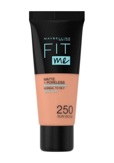 Maybelline New York Fit Me Matte+Poreless Fondöten 250 Sun Beige