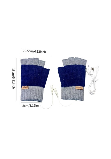 Suntek Usb Isıtmalı Eldivenler Bilgisayar Ofis İşi Mavi Mavi