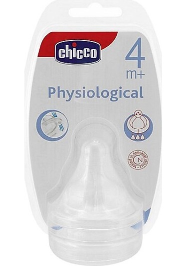 Chicco Wellbeing Fizyolojik Biberon Emziği 4 Ay+ Hızlı Akış Silik