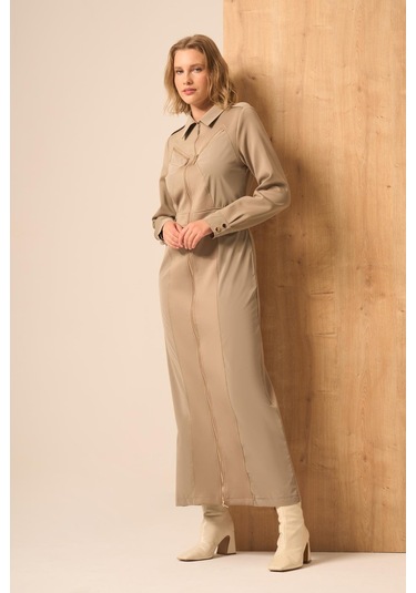 Ftz Women Kadın Safir Elbise Beige 31261 Beige