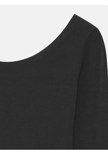 Dilvin 32776 Oval Yaka Bodysuit-siyah