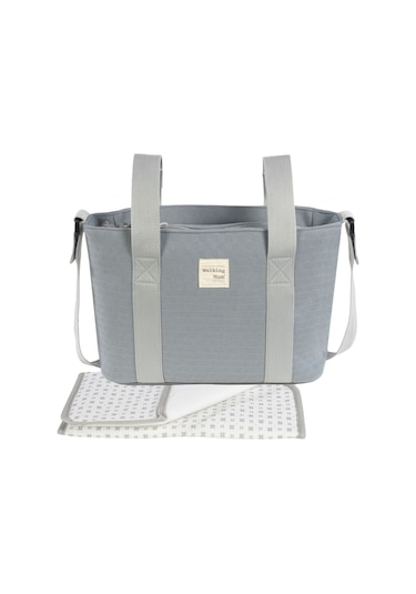 Walking Mum Eco Mum Crossbody Bakım Çantası Cloud Açık Gri