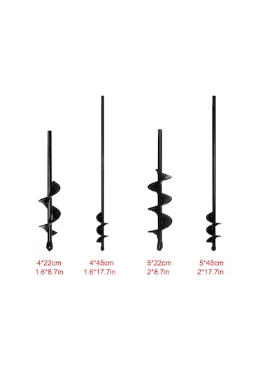 Xindoker Bahçe Toprak Burgusu - Çelik Yapılı Spiral Delici Matkap Ucu 5x22cm